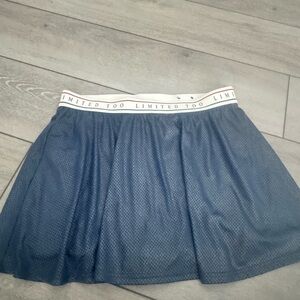 Limited Too Blue Pleated Skater Mini Skirt